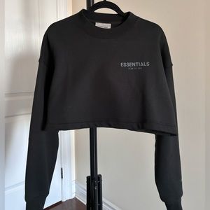 Essentials Fear of God Cropped Crewneck Sweater